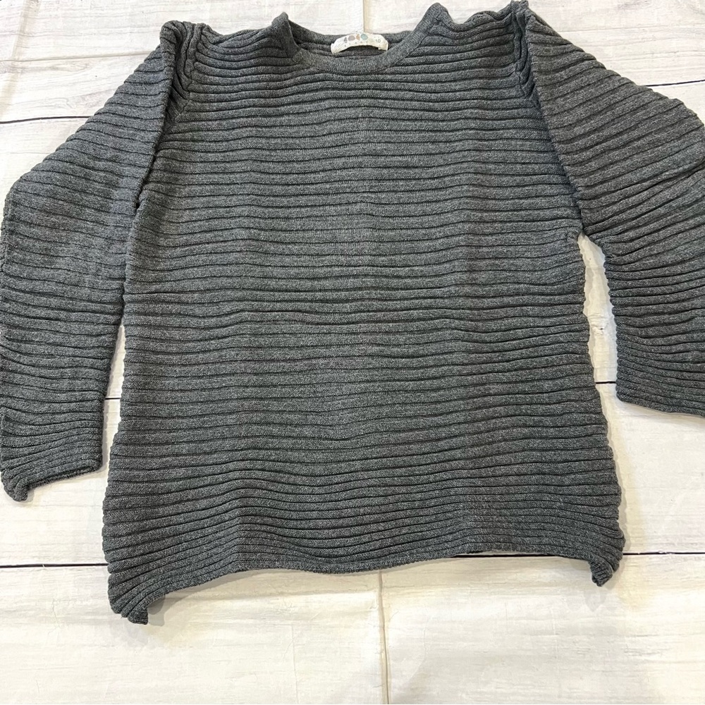 Coco Blanc Gray Ribbed Sweater